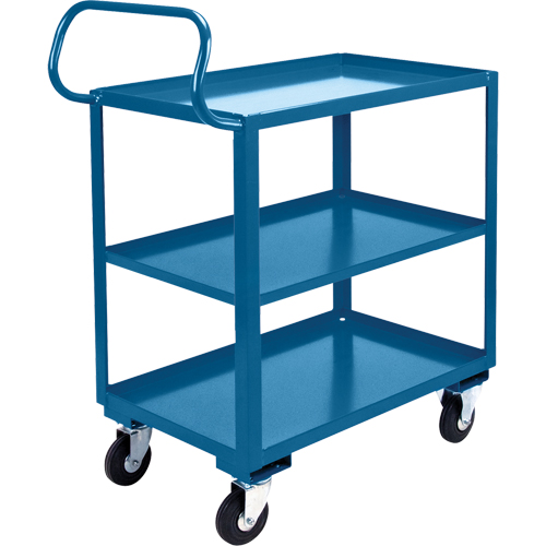 Ergonomic Shelf Truck, 800 lbs. Capacity, Steel, 26" W x 37" H x 38" D, Lip Up D. Morneault & Fils