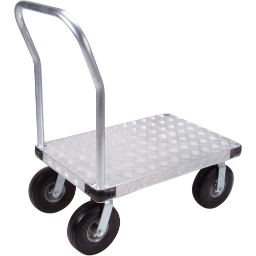 Aluminum Platform Truck, 24" W x 36" L, 1200 lbs. Cap., Flat Free Wheels D. Morneault & Fils