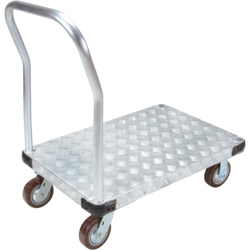 Aluminum Platform Truck, 24" W x 36" L, 3400 lbs. Cap., Polyurethane Wheels D. Morneault & Fils