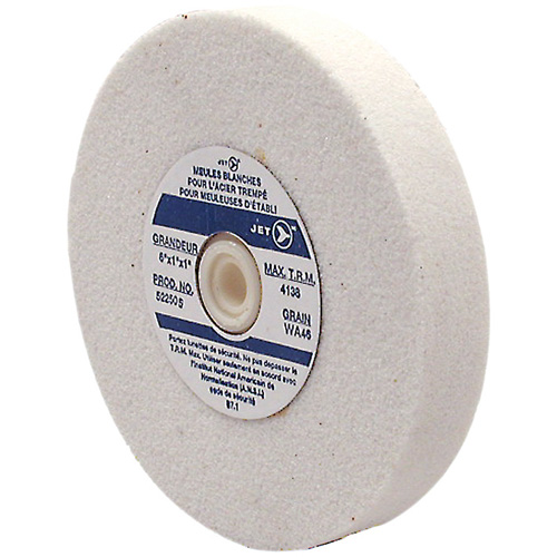 Meule pour touret, 6" x 3/4", Arbre de 1", Oxyde d'aluminium D. Morneault & Fils