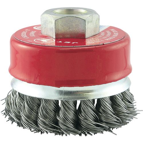 CKB2201T Knotted Cup Brush, 2-3/4" Dia. x 5/8"-11 Arbor D. Morneault & Fils