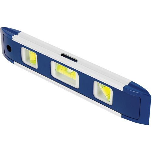 Niveau torpille, 9" lo, Aluminium, 3 fioles, Magn&eacute;tique D. Morneault & Fils