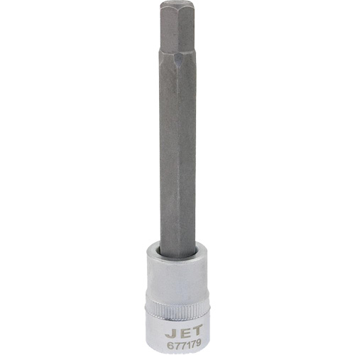 Bit Socket, Hex, 10 mm x 4" L, 3/8" Drive D. Morneault & Fils