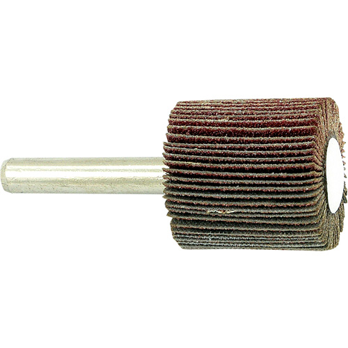 Shaft Mounted Flapwheel, 80 Grit, 1" x 1" x 1/4" D. Morneault & Fils