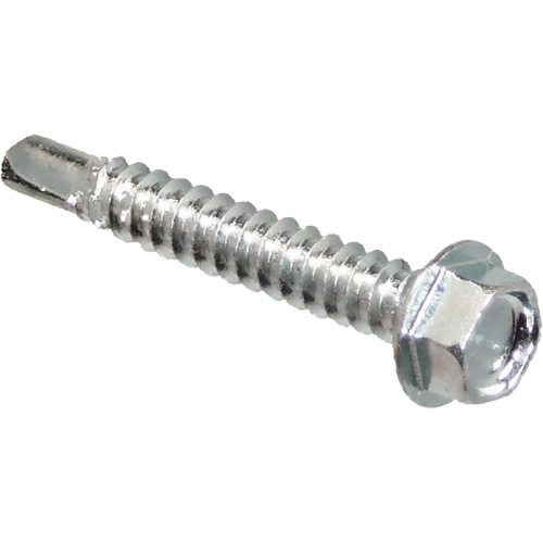 Self Drill Hex Washer, 1" x 10" L, Zinc Plated D. Morneault & Fils