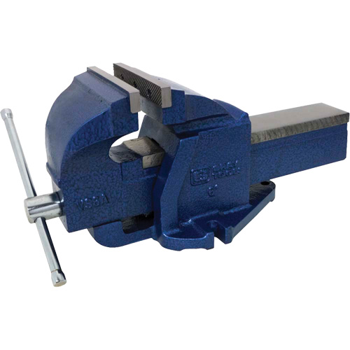 Cast Ductile Iron Bench Vise, 6" Jaw Width, 3-3/4" Throat Depth D. Morneault & Fils