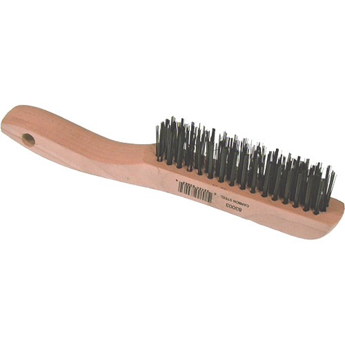 Short Wire Brush, Steel, 4 x 16 Wire Rows, 10" Long D. Morneault & Fils