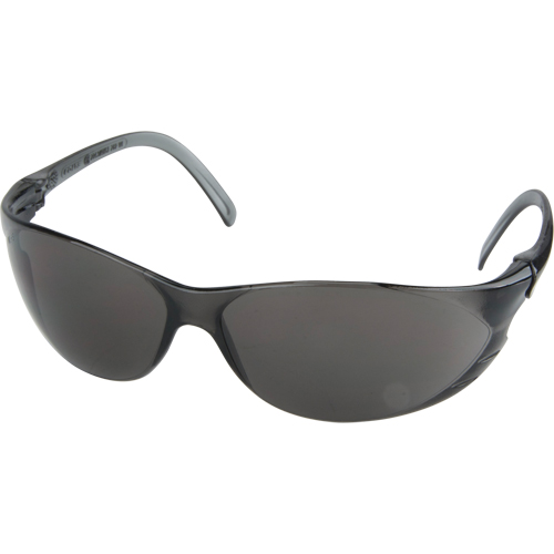 Lunettes de s&eacute;curit&eacute; s&eacute;rie Twister, Lentille Grise/fum&eacute;e, Anti-&eacute;gratignures, ANSI Z87+/R&eacute;pond ou surpasse la norme CSA Z94.3 D. Morneault & Fils