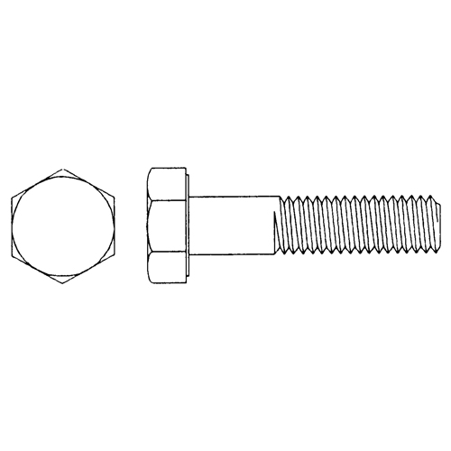 Capuchon vis &agrave; t&ecirc;te hexagonale, 1/2" dia., 1-1/4" lo, Zingu&eacute;, Cors&eacute;, Grade 5 D. Morneault & Fils