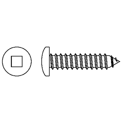 Tapping Pan Head Screws, #8 x 1/2" L, Zinc Plated D. Morneault & Fils