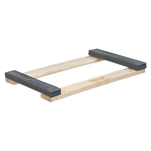 Cadre de socle roulant en bois dur &agrave; bouts avec caoutchouc, Cadre en Bois, 18" la x 24" p x 2,5" h, Capacit&eacute; de 900 lb D. Morneault & Fils
