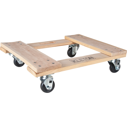 Hardwood Dolly, Polyolefin Wheels, 1000 lbs. Capacity, 18" W x 24" D x 7" H D. Morneault & Fils