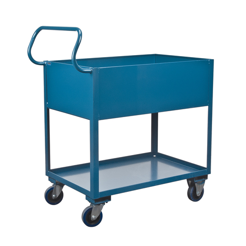 Chariots de service &agrave; bordure profonde, 2 Tiers, 24" la x 47" h x 36" p, Capacit&eacute; 1200 lb D. Morneault & Fils