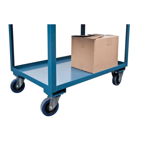 Chariots de service &agrave; bordure profonde, 2 Tiers, 24" la x 47" h x 36" p, Capacit&eacute; 1200 lb D. Morneault & Fils