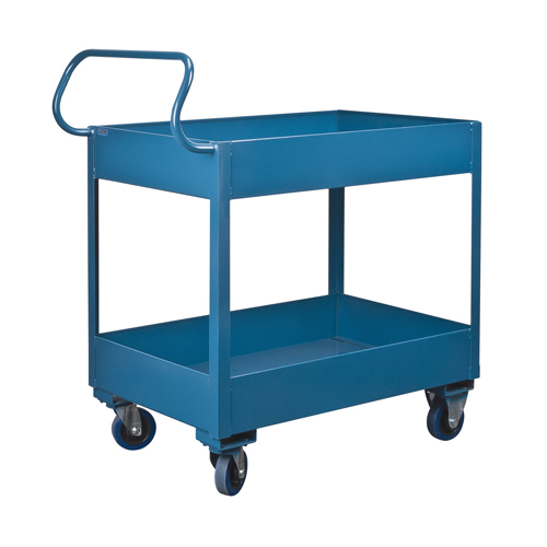 Deep Lipped Service Cart, 2 Tiers, 24" W x 47" H x 36" D, 1200 lbs. Capacity D. Morneault & Fils