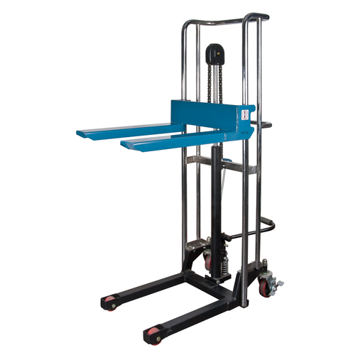 Hydraulic Platform Lift Stacker, Foot Pump Operated, 880 lbs. Capacity, 60" Max Lift D. Morneault & Fils