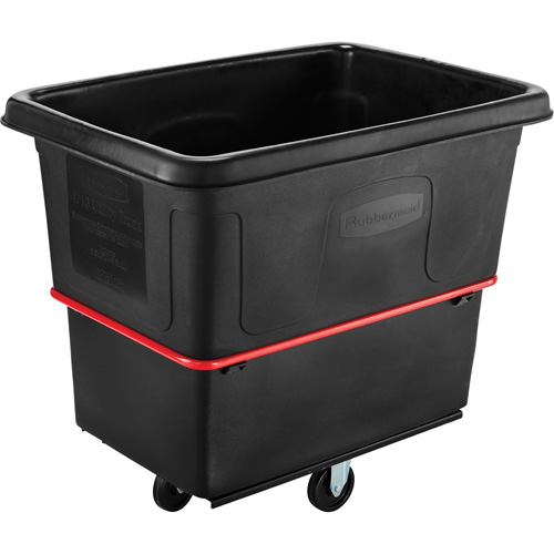 Heavy-Duty Utility Truck, Black Recycled Plastic, 44-3/8" L x 31" W x 38-1/4" H, 16 cu. ft. Volume, 1000 lbs. Capacity D. Morneault & Fils