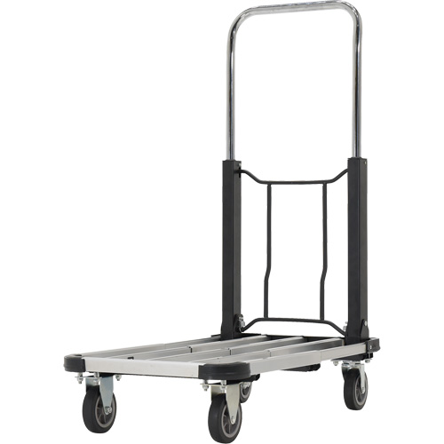 Fold-Up Platform Truck, Stainless Steel, 300 lbs., 28" L x 16" W, 33-1/2" High D. Morneault & Fils