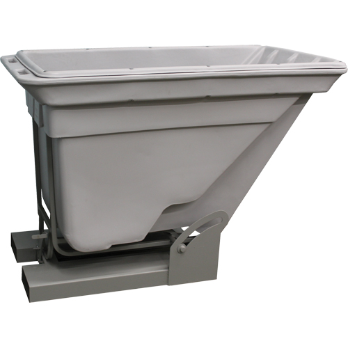 Self Dumping Hopper, Polyethylene, 5/8 cu.yd., Grey D. Morneault & Fils