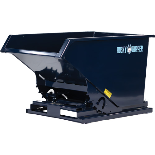 Self-Dumping Hopper, Steel, 1-1/2 cu.yd., Blue D. Morneault & Fils
