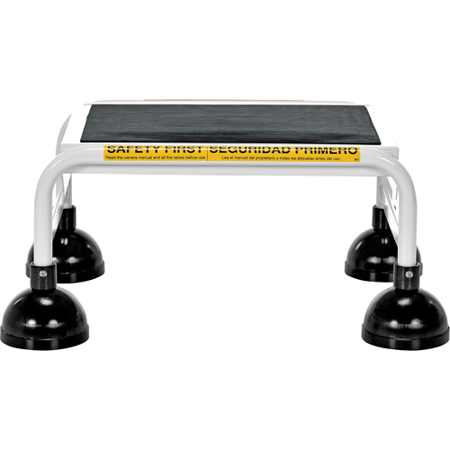 Stop-Step Ladders, 1 Steps, 16" Step Width, 9-9/16" Platform Height, Steel D. Morneault & Fils
