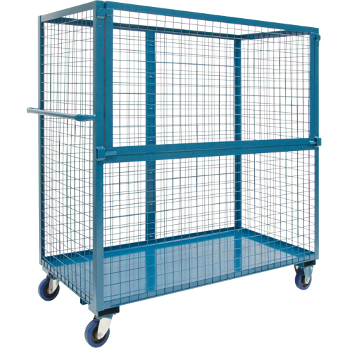 Wire Mesh Stock Truck, Steel, 24" x 55" x 36", 2400 lbs. Capacity D. Morneault & Fils