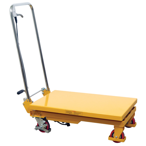 Hydraulic Scissor Lift Table, 17.75" L x 27.5" W/27-1/2" L x 17-3/4" W, Steel, 330 lbs. Capacity D. Morneault & Fils