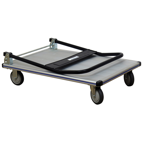 Folding Handle Platform Truck, Aluminum, 550 lbs., 35-1/2" L x 24" W, 35-1/2" High D. Morneault & Fils