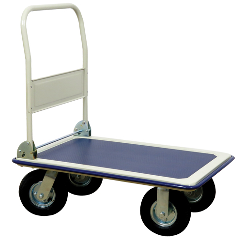 Folding Handle Platform Truck, Steel, 660 lbs., 35" L x 23" W, 43.5" High D. Morneault & Fils