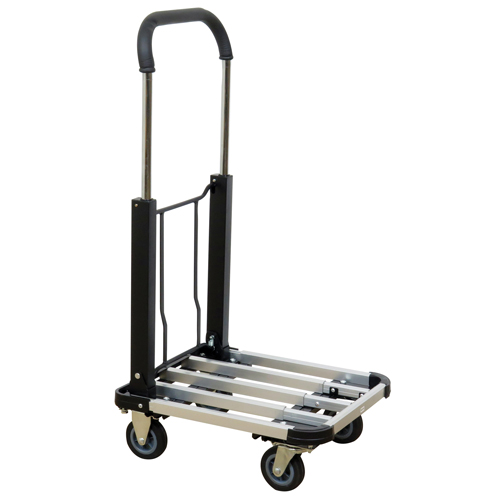 Folding Handle Platform Truck, Aluminum, 300 lbs., 28" L x 16" W, 37.75" High D. Morneault & Fils