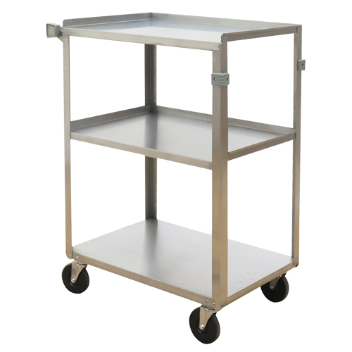 Shelf Carts, 3 Tiers, 15-3/4" W x 32" H x 24" D, 500 lbs. Capacity D. Morneault & Fils