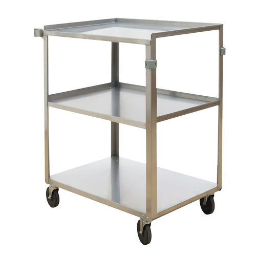 Shelf Carts, 3 Tiers, 18" W x 32" H x 27-3/8" D, 500 lbs. Capacity D. Morneault & Fils