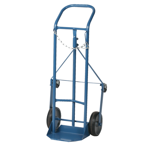 Professional Gas Cylinder Truck CC-1, Mold-on Rubber Wheels, 9" W x 7-1/4" L Base, 250 lbs. D. Morneault & Fils