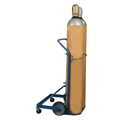 Professional Double Gas Cylinder Truck CC-2, Mold-on Rubber Wheels, 16-7/8" W x 7-1/4" L Base, 500 lbs. D. Morneault & Fils