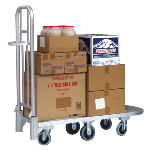 Chariot en aluminium pour marchandise, 20" la x 55-1/4" lo, 1200 lb cap, Roues Polyur&eacute;thane D. Morneault & Fils