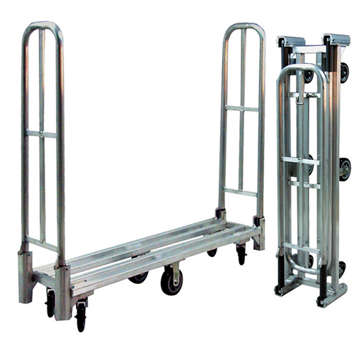 Aluminum U-Boat Folding Utility Cart, 16" W x 60" L, 1500 lbs. Cap., Polyurethane Wheels D. Morneault & Fils