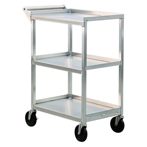 Utility Cart, 3 Tiers, 16-1/2" W x 39" H x 27-3/4" D, 350 lbs. Capacity D. Morneault & Fils