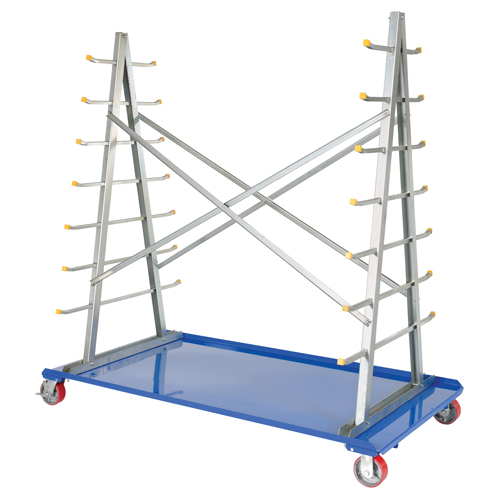 A-Frame Bar & Pipe Cart, Steel, 36-3/4" W x 73-3/4" D x 72-1/2" H, 2000 lbs. Capacity D. Morneault & Fils