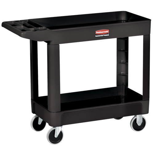 Heavy-Duty Utility Cart - 4520-89, 2 Tiers, 25-7/8" x 33-1/4" x 45-1/4", 500 lbs. Capacity D. Morneault & Fils