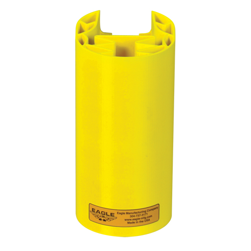 Polyethylene Rack Guard, 5" W x 6" L x 8" H, Yellow D. Morneault & Fils