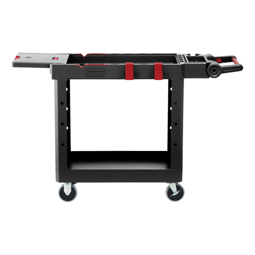 Heavy-Duty Adaptable Utility Cart, 2 Tiers, 17-3/4" x 36" x 46-1/5", 500 lbs. Capacity D. Morneault & Fils