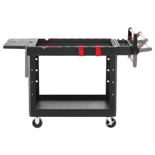 Chariot utilitaire robuste et polyvalent, 2 tiers, 25-1/5" x 36" x 51-1/2", Capacit&eacute; 500 lb D. Morneault & Fils