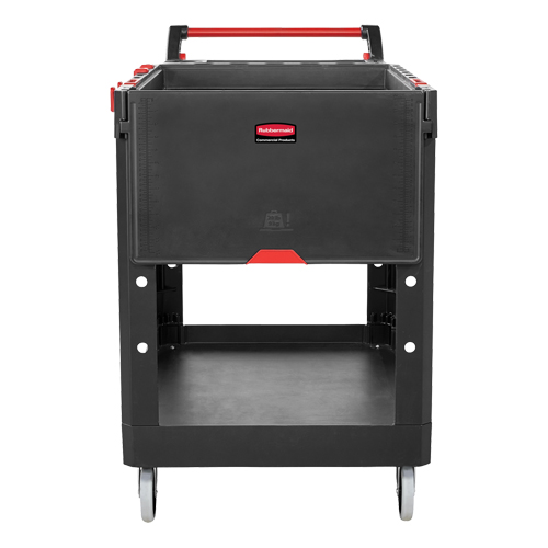 Chariot utilitaire robuste et polyvalent, 2 tiers, 25-1/5" x 36" x 51-1/2", Capacit&eacute; 500 lb D. Morneault & Fils