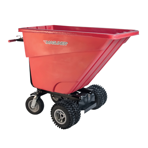 Chariot &agrave; bascule motoris&eacute;, Capacit&eacute; 13.5 cu.ft., 45" h x 33-1/2" la x 68" p D. Morneault & Fils