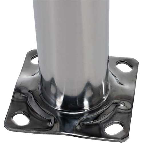 Safety Bollard, Stainless Steel, 36" H x 8" W, Silver D. Morneault & Fils