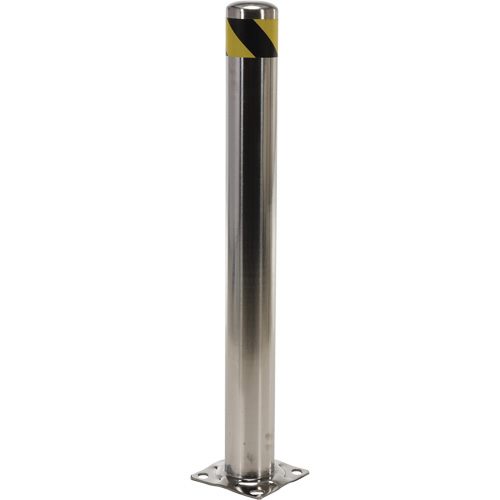 Butoir de s&eacute;curit&eacute;, Acier inoxydable, 42" h x 8" la, Argent D. Morneault & Fils