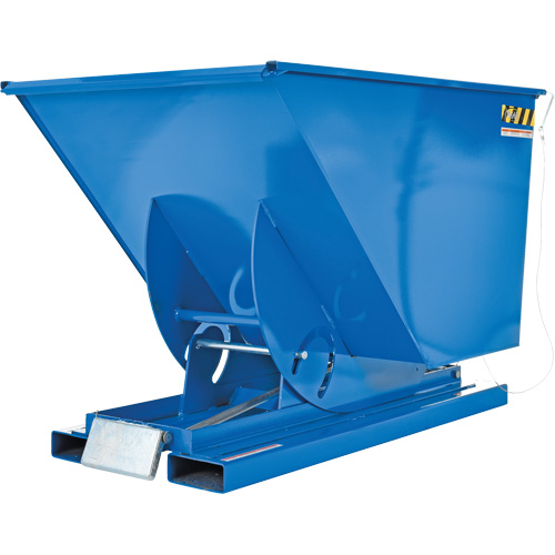 Self-Dumping Hopper, Steel, 1 cu.yd., Blue D. Morneault & Fils