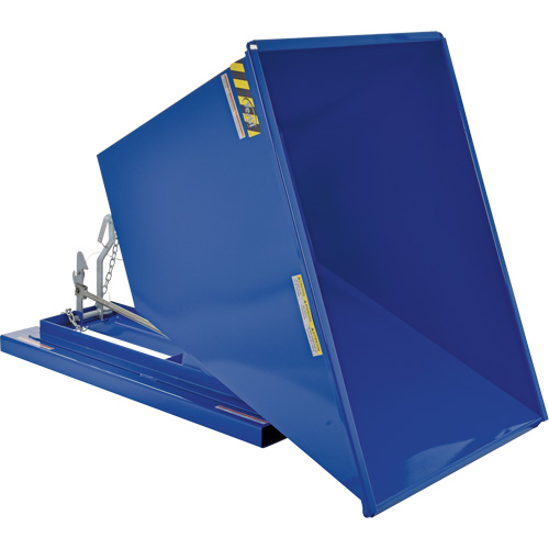 Self-Dumping Hopper, Steel, 1 cu.yd., Blue D. Morneault & Fils