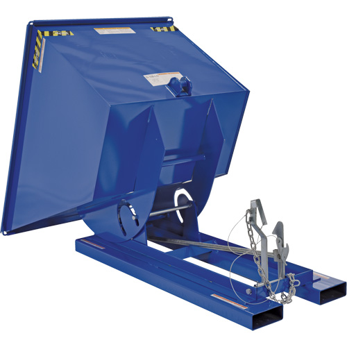 Self-Dumping Hopper, Steel, 1 cu.yd., Blue D. Morneault & Fils