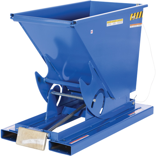Self-Dumping Hopper, Steel, 1/3 cu.yd., Blue D. Morneault & Fils